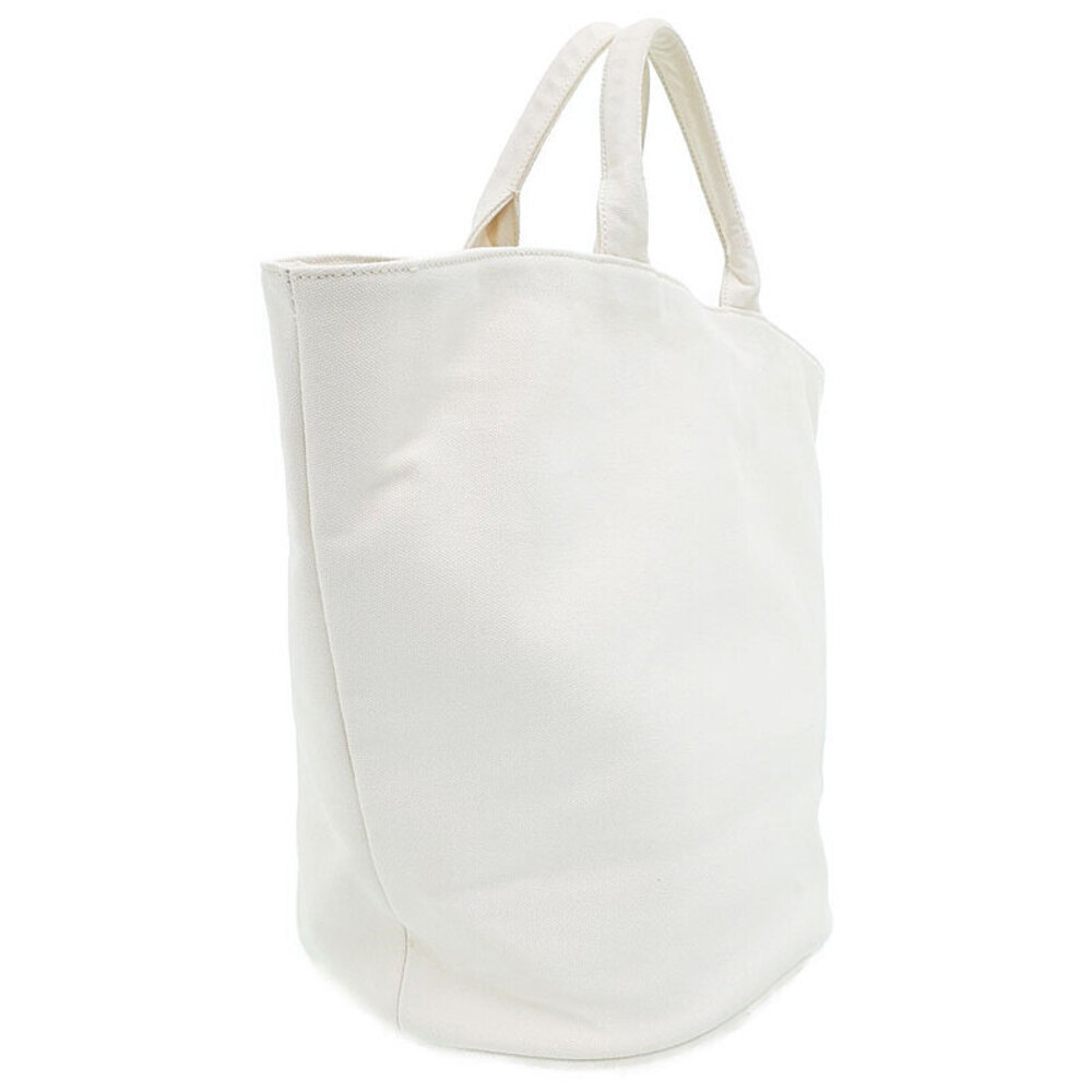 Prada Tote White Convertible Shopping Logo canvas Canapa 2way